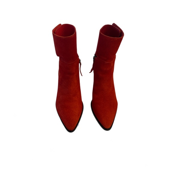 MATISSE RARE Cowgirl Red Leather Suede Boots - Picture 6 of 7